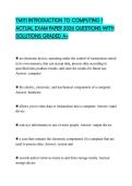 TM111 INTRODUCTION TO COMPUTING 1 ACTUAL EXAM PAPER 2026 QUESTIONS WITH SOLUTIONS GRADED A&plus;