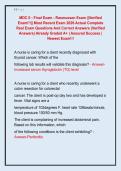 MDC II - Final Exam - Rasmussen Exam &vert;&vert;Verified  Exam&excl;&excl;&excl;&vert;&vert; Most Recent Exam 2026 Actual Complete  Real Exam Questions And Correct Answers &lpar;Verified  Answers&rpar; Already Graded A&plus; &vert; Assured Success &vert;  Newest Exam&excl;&excl;&excl;