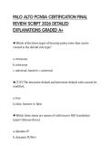 PALO ALTO PCNSA CERTIFICATION FINAL REVIEW SCRIPT 2026 DETAILED EXPLANATIONS GRADED A&plus;