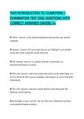 TM111 INTRODUCTION TO COMPUTING 1 EXAMINATION TEST 2026 QUESTIONS WITH CORRECT ANSWERS GRADED A