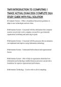 TM111 INTRODUCTION TO COMPUTING 1 TMA02 ACTUAL EXAM 2026 COMPLETE Q&A STUDY GUIDE WITH FULL SOLUTION