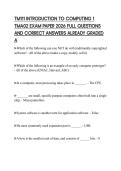 TM111 INTRODUCTION TO COMPUTING 1 TMA02 EXAM PAPER 2026 FULL QUESTIONS AND CORRECT ANSWERS ALREADY GRADED A