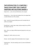TM111 INTRODUCTION TO COMPUTING 1 TMA02 EXAM SCRIPT 2026 COMPLETE QUESTIONS AND SOLUTIONS GRADED A