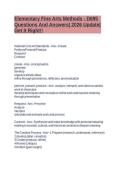 Elementary Fine Arts Methods - D695 Questions And Answers&vert; 2026 Update&vert; Get It Right&excl;&excl;