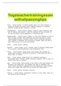 YOGA TEACHER TRAINING EXAM WITH ALL PASSING TIPS