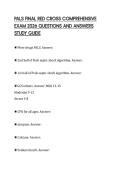 PALS FINAL RED CROSS COMPREHENSIVE EXAM 2026 QUESTIONS AND ANSWERS STUDY GUIDE