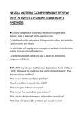 NR 503 MIDTERM COMPREHENSIVE REVIEW 2026 SOLVED QUESTIONS ELABORATED ANSWERS