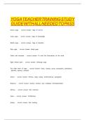 YOGA TEACHER TRAINING STUDY GUIDE WITH ALL NEEDED TO PASS