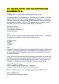 MLT ASCP EVALUATION EXAM 2026 QUESTIONS AND ANSWERS RATED