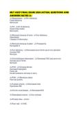 MLT ASCP FINAL EXAM 2026 ACTUAL QUESTIONS AND ANSWERS RATED