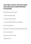NR 511 WEEK 6 CLINICAL CASE STUDY REVIEW STUDY SHEET 2026 ACCURATE RESPONSES FULL SOLUTION