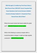 ISSA Strength & Conditioning Final Exam Study &vert;&vert;  Most Recent Exam 2026-2027 Actual Complete Real  Exam Questions And Correct Answers &lpar;Verified  Answers&rpar; Already Graded A&plus; &vert; Guaranteed Pass &vert;  Newest Exam &vert;Brand New&excl;&excl; 
