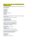 NURS 3365 LATEST 2026 TEST PAPER QUESTIONS AND ANSWERS RATED 