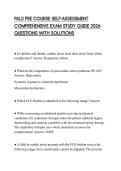 PALS PRE COURSE SELF-ASSESSMENT COMPREHENSIVE EXAM STUDY GUIDE 2026 QUESTIONS WITH SOLUTIONS