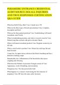PARAMEDIC ENTRANCE CREDENTIAL AUDIT SOURCE 2026 ALL INQUIRIES AND TRUE RESPONSES CERTIFICATION Q&A GUIDE