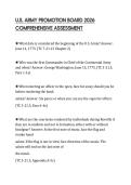 U&period;S&period; ARMY PROMOTION BOARD 2026 COMPREHENSIVE ASSESSMENT