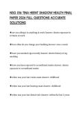NSG 516 TINA HEENT SHADOW HEALTH FINAL PAPER 2026 FULL QUESTIONS ACCURATE SOLUTIONS