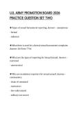 U&period;S&period; ARMY PROMOTION BOARD 2026 PRACTICE QUESTION SET TWO