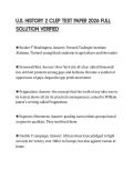 U&period;S&period; HISTORY 2 CLEP TEST PAPER 2026 FULL SOLUTION VERIFIED