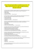Jarvis&colon; Physical Examination & Health Assessment&comma; 7th Edition with all Correct & 100&percnt; Verified Answers &vert;Already Graded A&plus;
