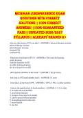 Michigan Jurisprudence exam QUESTIONS WITH CORRECT SOLUTIONS&vert;&vert;100&percnt; CORRECT ANSWERS&vert;&vert;100&percnt; GUARANTEED PASS&vert;&vert;USPDATED 2026&sol;2027 SYLLABUS&vert;&vert;ALREADY GRADED A&plus;
