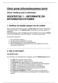 Volledige goed gestructureerde informatiesysteem samenvatting