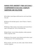KANSAS STATE UNIVERSITY FNDH 620 EXAM 3 COMPREHENSIVE EXAM 2026 COMPLETE QUESTIONS AND SOLUTIONS