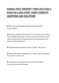 KANSAS STATE UNIVERSITY FNDH 620 EXAM 3 EXAM Q&A 2026 STUDY GUIDE COMPLETE QUESTIONS AND SOLUTIONS