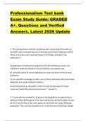 Professionalism Test bank  Exam Study Guide&colon; GRADED  A&plus;&period; Questions and Verified  Answers&period; Latest 2026 Update 