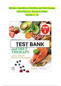 Williams&rsquo; Essentials of Nutrition and Diet Therapy &ndash; 13th Edition by Eleanor & Gilbert &ndash; Complete Test Bank &lpar;Chapters 1&ndash;25&rpar;