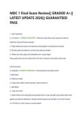 MDC 1 Final Exam Review&vert;&vert; GRADED A&plus;&vert;&vert;  LATEST UPDATE 2026&vert;&vert; GUARANTEED  PASS