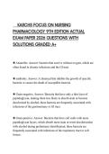 KARCHS FOCUS ON NURSING PHARMACOLOGY 9TH EDITION ACTUAL EXAM PAPER 2026 QUESTIONS WITH SOLUTIONS GRADED A&plus;