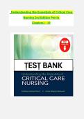 Understanding the Essentials of Critical Care Nursing &ndash; 3rd Edition by Perrin &ndash; Complete Test Bank &lpar;Chapters 1&ndash;19&rpar;