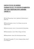 KARCHS FOCUS ON NURSING PHARMACOLOGY 9TH EDITION EXAMINATION TEST 2026 QUESTIONS WITH ANSWERS GRADED A&plus;