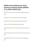 NGWA General Drilling Exam&colon; Study  Questions and Review Guide&vert;&vert; GRADED  A&plus;&vert;&vert; LATEST UPDATE 2026