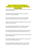 Pga Level 3 Advanced Teaching and Coaching&colon; Learning Questions with Correct Answers 2026