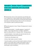 PARAMEDIC TRAUMA FISDAP COMPREHENSIVE EXAM 2026 QUESTIONS WITH SOLUTIONS GRADED A&plus;