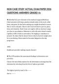 NGN CASE STUDY ACTUAL EXAM PAPER 2026 QUESTIONS ANSWERS GRADED A&plus;