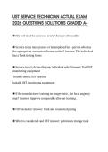 UST SERVICE TECHNICIAN ACTUAL EXAM 2026 QUESTIONS SOLUTIONS GRADED A&plus;