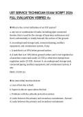 UST SERVICE TECHNICIAN EXAM SCRIPT 2026 FULL EVALUATION VERIFIED A&plus;