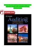 Solution Manual for Auditing&colon; A Risk-Based Approach&comma; 12th Edition &ndash; Karla Johnstone-Zehms & Audrey Gramling &vert; Latest Update 2026 Exam Prep &vert; GRADED A&plus;