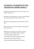 PAT MODULES 1-6 EXAMINATION TEST 2026 QUESTIONS WITH ANSWERS GRADED A&plus;