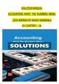 Solution Manual for Accounting What The Numbers Mean&comma; 13th Edition By David Marshall 2024 &vert; All Chapter's 1 - 16 &vert; A&plus;