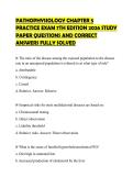 PATHOPHYSIOLOGY CHAPTER 5 PRACTICE EXAM 7TH EDITION 2026 STUDY PAPER QUESTIONS AND CORRECT ANSWERS FULLY SOLVED
