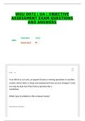 WGU D072 OA OBJECTIVE ASSESSMENT EXAM QUESTIONS AND ANSWERS &vert; VERIFIED &vert; 2026