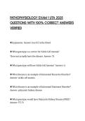 PATHOPHYSIOLOGY EXAM 1 UTA 2025 QUESTIONS WITH 100&percnt; CORRECT ANSWERS VERIFIED