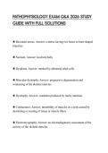 PATHOPHYSIOLOGY EXAM Q&A 2026 STUDY GUIDE WITH FULL SOLUTIONS