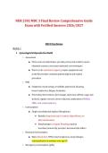 NUR 2502 Multidimensional Care III &lpar;MDC 3&rpar; Final Review Comprehensive Guide &ndash; Rasmussen University 2026&sol;2027 with Verified Answers