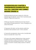 PATHOPHYSIOLOGY CHAPTER 14 COMPREHENSIVE EXAMINATION TEST 2026 FULL QUESTIONS AND CORRECT ANSWERS GRADED A&plus;