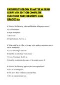 PATHOPHYSIOLOGY CHAPTER 14 EXAM SCRIPT 7TH EDITION COMPLETE QUESTIONS AND SOLUTIONS 2026 GRADED A&plus;